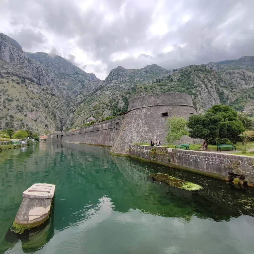 Kotor's fortified city walls