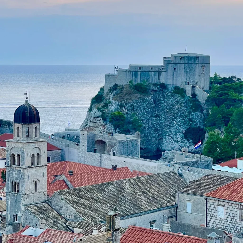 Old Town rooftops with Lovrijenac Fortress