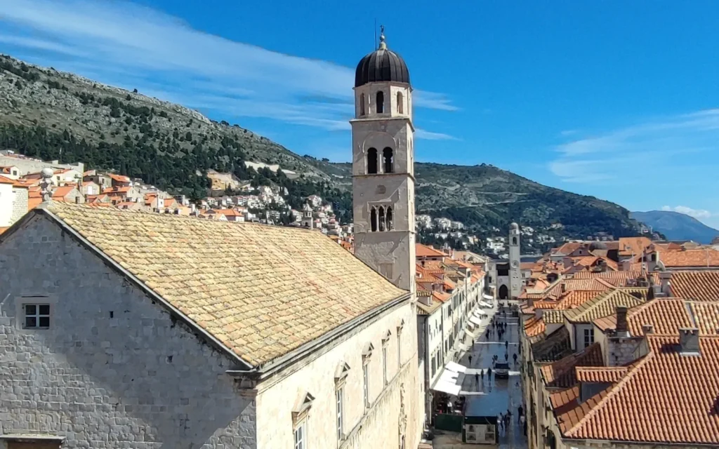 Stradun street seen from the city walls